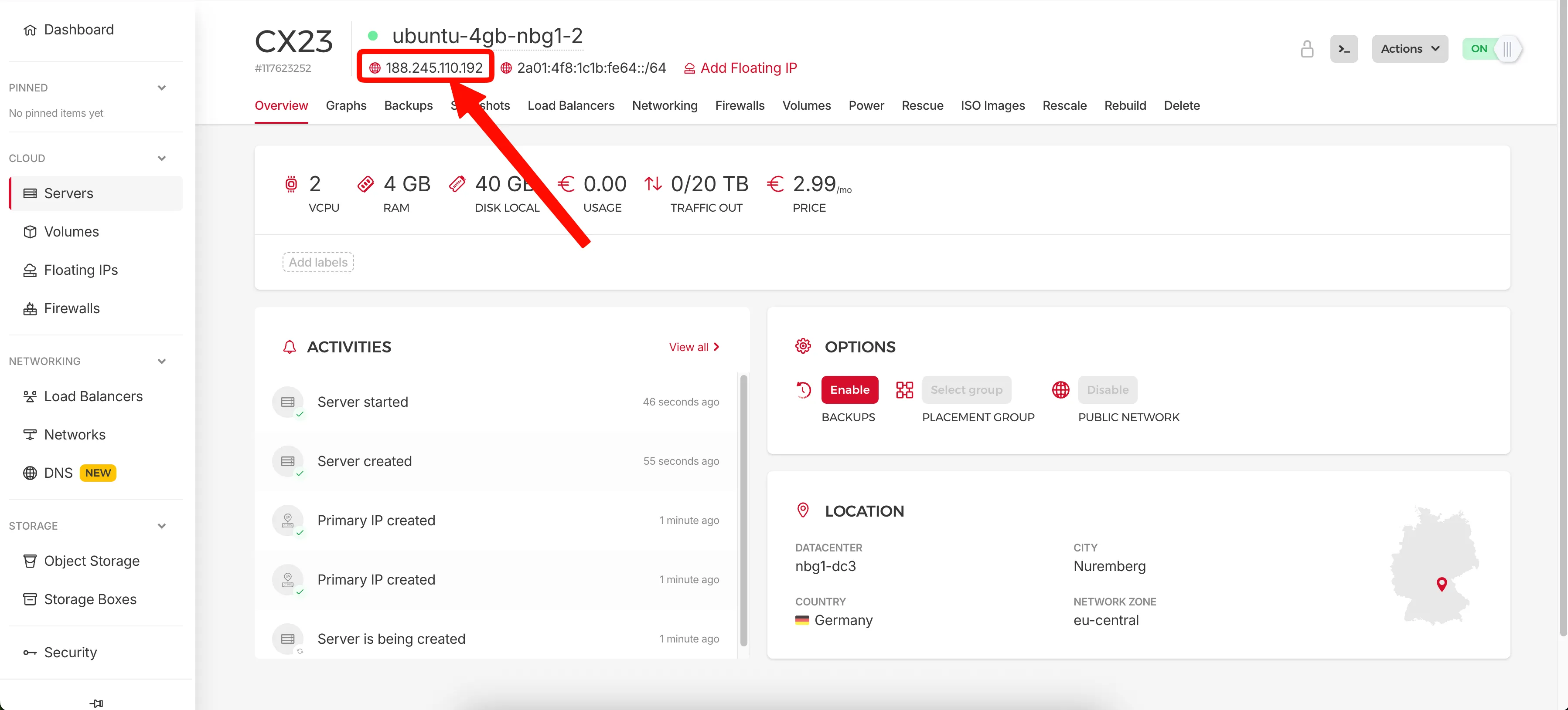 Server IP Address